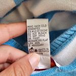 Quacker Factory  Retro Blue & White Stripe Cherry Sleeveless Sweater Size Medium Photo 6