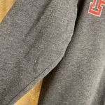 PINK - Victoria's Secret  Dark Heather Gray Red Holiday Logo Crewneck Sweater XS Photo 4