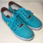 Ralph Lauren Y2K Polo Aqua Canvas Sneakers | Women’s Size 6 Photo 11