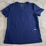 FIGS  Casma 3 Pocket Scrub Top Women Medium Blue Stretch Medical Nurse Uniform Photo 0