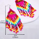 Bohemian Native American Style Fashion Minimalist Glass Beaded Earrings‎ Photo 6