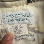 Garnet Hill  Cream Ski Print Winter Pajama Top 100% Cotton Size Small EUC Photo 2