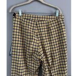 Modcloth NWT About to Bloom Plaid Pants Yellow Black Check Sz 10 Photo 3