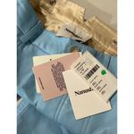 Nanushka Silke Pants in Azure Small New Womens Vegan Faux leather Blue Trousers Photo 9