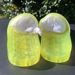 Karl Lagerfeld  Twila Sandals Zest Neon Yellow Women's Size 5 New With Box Photo 4