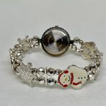 Snowman women quartz watch silver tone 27mm elastic band size 7.5” running Photo 3