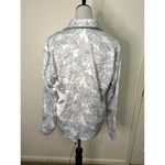 Nordstrom Rack Women's Gray/White Floral Satin Button Up Sleep Shirt M NWOT Photo 3