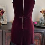 ABS Allen Schwartz ABS Collection Velvet Pleated Hem Fit & Flare Maroon Dress size 4 Photo 7
