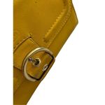 Coach Buckle Leather Wallet Billfold Card Holder Designer Luxury Preppy Yellow Photo 5