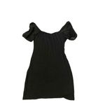 Missguided  black short puffy mesh sleeve mini dress Photo 7