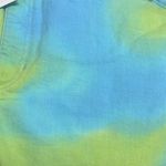 We Wore What  Womens 26 Flare Bell Denim Shorts Blue Green Tie Dye Stretch NWT Photo 2