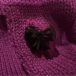 Storybook Knits New Treasures Purple Beaded Velvet Cardigan 3X Bow Buttons Glam Photo 13