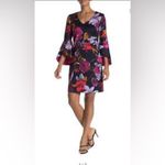 Trina Turk Cheers Floral Bell Sleeve Dress sz 10 Photo 2