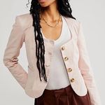 Free People  Courtship Structured Blazer Jacket Dust Pink Size Medium Photo 0