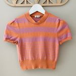 Free People Striped Crop Top Orange/Pink Sz XS Photo 0