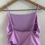 Free People Intimately Pink Square Neck Strappy Back Thong Bodysuit Small Photo 2