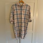 Barbour  Summer Millcross Dress Cotton Linen Plaid Midi Size 6 Photo 2