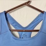 Nike Women's Dri-Fit Blue and Black Racerback Sports Bra Size Medium Photo 2
