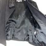 Amanda Smith  Petites Black Wool Jacket Blazer Women’s Size 8P fur collar Photo 5