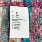 American Eagle Outfitters XS Boho Floral Kimono Sleeve Dress Burgundy Tie Waste Photo 7