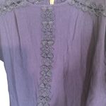 Mason & Belle Navy Blue Lace & Embroidered Sleeveless Blouse Women Sz XL Photo 3