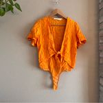 ASTR  THE‎ LABEL Cori Tie Front Bodysuit Photo 1