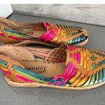Women’s Spanish Huarache Leather Braided Sandals Slip Ons Shoes Size 6.5 Photo 5