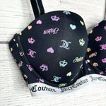 Juicy Couture Black Rainbow Logo Print Push Up Bra Size 36C Photo 3