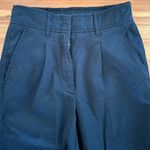 Quince  Drapey Twill Tapered Trouser in True Black Size 4 NWOT Photo 5