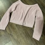Missguided  Size Medium/Large Dusty Pink Oversized Off Shoulder Knit Sweater Top Photo 5