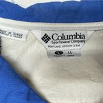 Columbia  Windbreaker Half Zip Blue‎ Cream Mens Size L Vintage Blue White Light Photo 10
