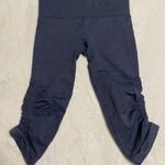 Lululemon In The Flow Crop Heathered Inkwell‎ Size 4 Seamless Ruched Yoga Photo 2