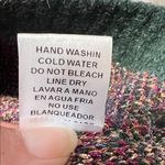 Entro  Dark Green and Burgundy Patterned Long Sleeve Dress Photo 6