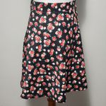 Olsenboye black red floral scuba skater skirt size xl Photo 1