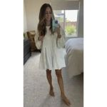 Free People  Eleanor Sweatshirt Dress in Grey Combo Size X-Small Photo 12