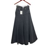 AGOLDE New  Odin Grey mid-rise Exaggerated denim maxi skirt sz 27 Photo 1