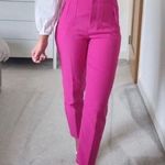 ZARA NEW  Hot Pink Tailored Pants Trousers Size Small Straight Leg High Rise NWT Photo 0