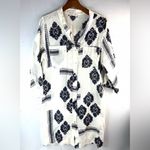 Millio Milano S Italian Linen Pocketed Button Down Shirt Dress White Photo 7