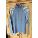 ICELANDIC DESIGN White Blue Polka Dot Nordic Ski Merino Wool Zip Jacket SZ M Size M Photo 4