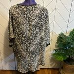 Chloe K Womens Large Sheer High low Gray Print Oversized Top Shirt Blouse Photo 9