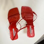 Topshop Red Leather Strappy Heels – EU 38 / US 7.5 Photo 5
