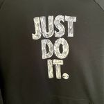 Nike dri-fit just do it black standard fit fleece sweater hoodie athleisure Photo 1