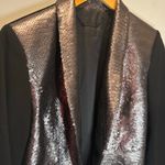 Elie Tahari Black Cropped Blazer With Gray Sequins - size 4 Photo 5