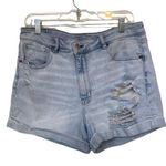 American Eagle light wash mom denim short Photo 0