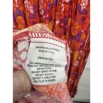 Abel the label Floral Modi Dress Women Small Orange Red Peasant Prairie Bohemian Photo 3