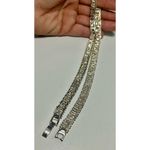 Premier Designs  Retired Rare Vintage Silver Tone Shiny Singed Link Necklace Gift Photo 5