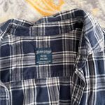 Faded Glory  blue and white oversized flannel size small Photo 1