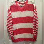 Influencer fave Pink and White Striped Women's Sweater Sz L Size L Photo 5