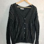 Olive & Oak  Gray Knitted Cardigan Sweater Photo 3