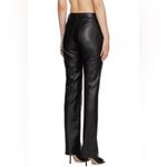 STAUD  Black Chisel Faux-Leather Trousers in Black, Size 12 NEW Retail $350 Photo 3